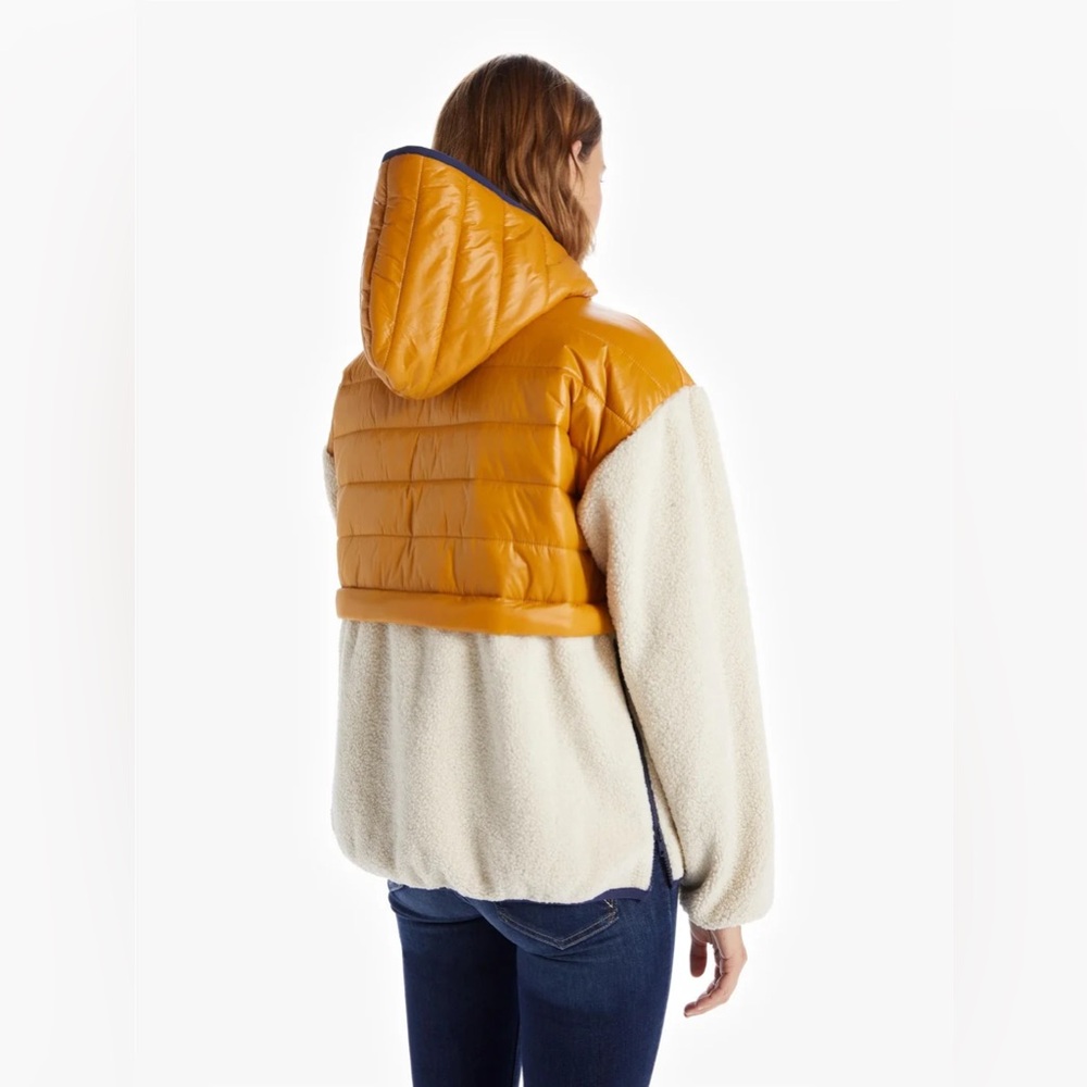 MOTHER Sher-Puff Zip Fleece Sherpa Pullover NEW - Picture 3 of 14